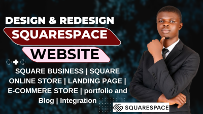 I will square website design business and redesign online store squareup