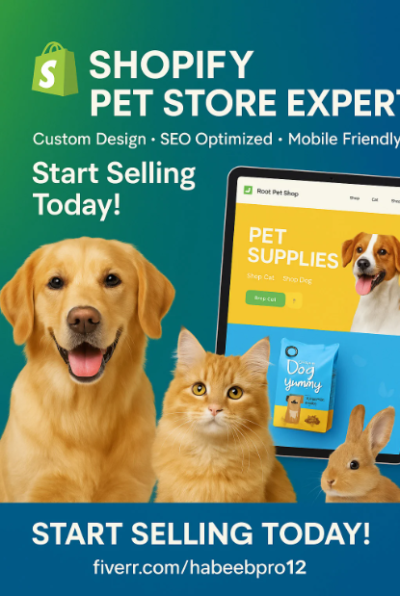 I will create a Shopify Pet Products Store for Dropshipping or Ecommerce