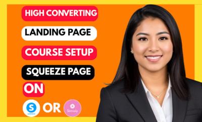 Create System.io Squeeze Page & Course Setup on System.io Landing Page with Simvoly