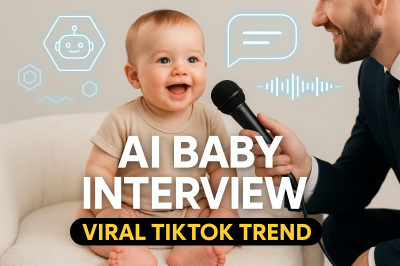 I will create a viral AI baby podcast and funny AI baby interview video