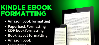 I will do book formatting, book layout design, Kindle ebook format