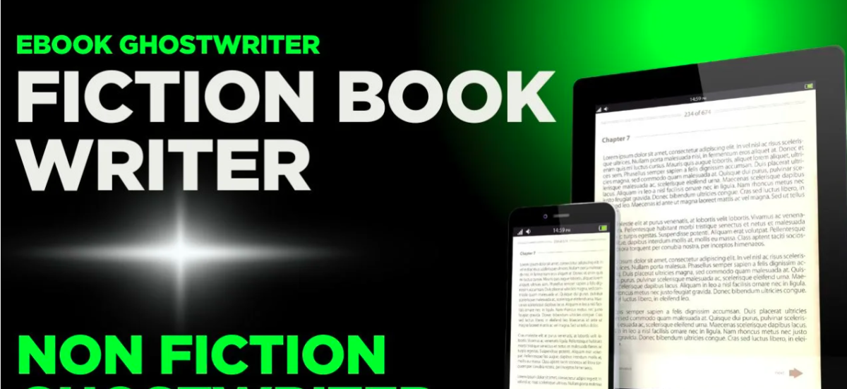 I will be your ebook ghostwriter, fiction book writer, non fiction ghostwriter