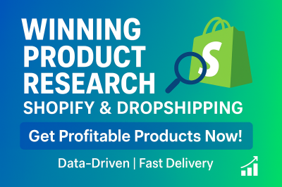 I will do Shopify product hunting or product research