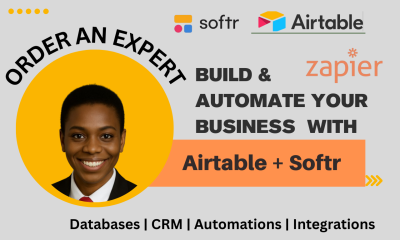 I will Airtable Airtable Database Zapier Integration Softr Webapp