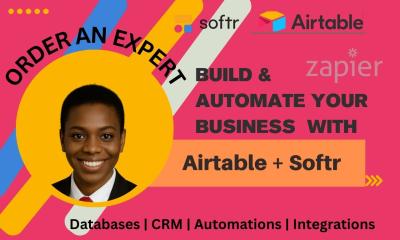 I will Airtable Database, Automation, Softr Web Apps & Zapier Integration