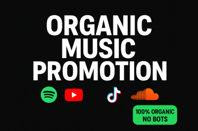 Will Promote Your Music with Organic Spotify, YouTube, SoundCloud & TikTok Promotion