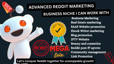 I Will Boost Ecommerce Product Link Business Website AI App via Reddit Post and Comment