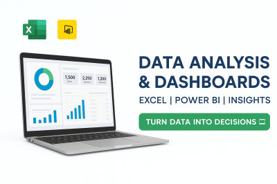 I will do professional data analysis and visualization in Excel or Power BI