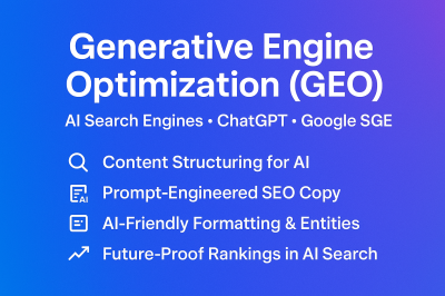 I will optimize your content for AI search engines like ChatGPT and Google GEO
