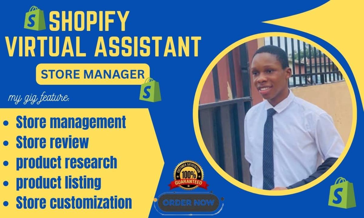 I will be your Shopify Virtual Assistant, Shopify Store Manager & Ecommerce Coach