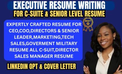 I will professional executive resume writing ATS resume writing federal resume writing