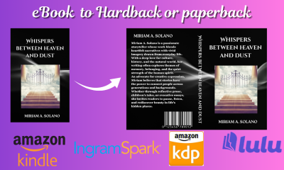 I will convert your ebook cover into a hardback or hardcover for Barnes and Noble Lulu