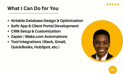 I will Airtable Database, Automation, Softr Web Apps & Zapier Integration