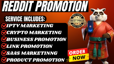 I will do viral Reddit post for IPTV website, Amazon, crypto business, app, SaaS marketing