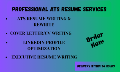 Do Executive Resume Writing, Cover Letter, ATS Resume Witing, LinkedIn Profile