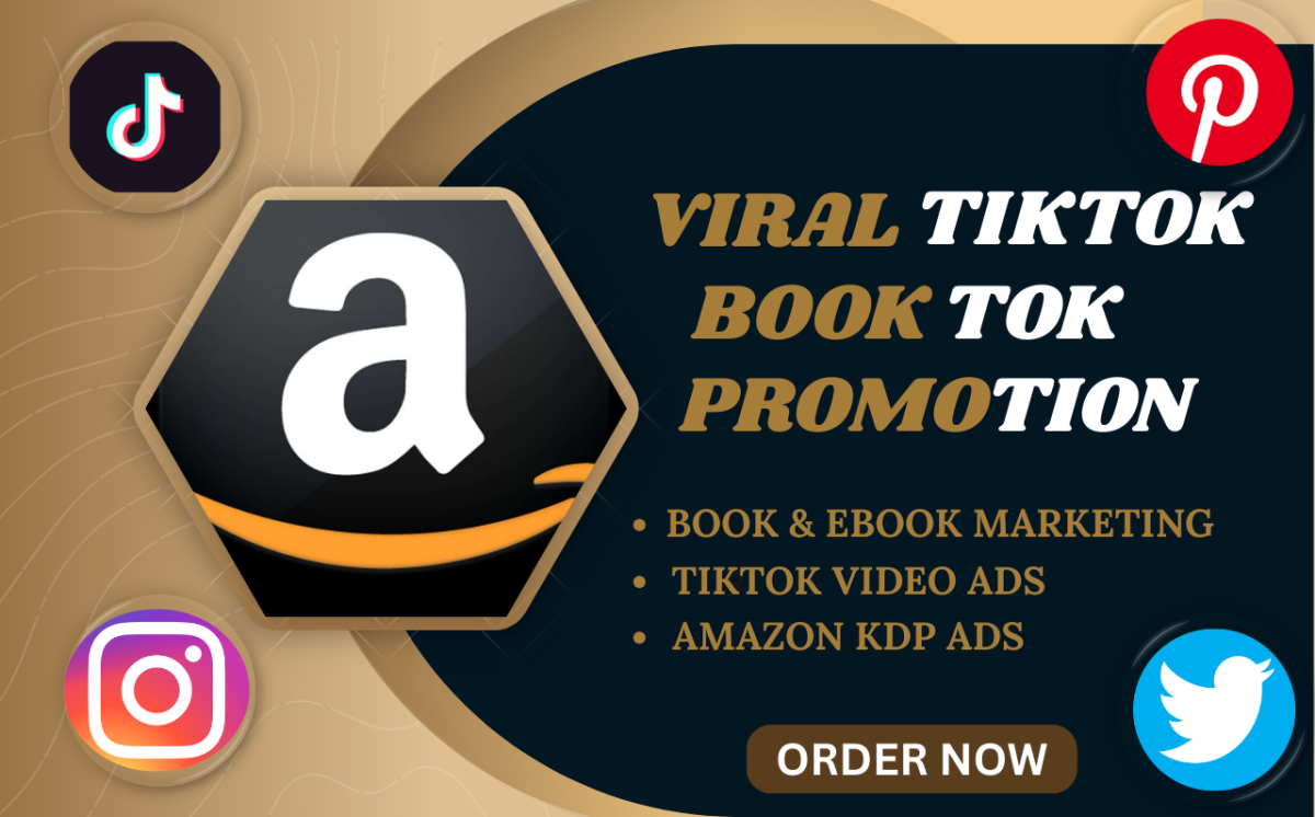 I will do BookTok Book Promotion Amazon KDP Ads Ebook Marketing BookTok TikTok Video