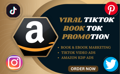 I will do BookTok Book Promotion Amazon KDP Ads Ebook Marketing BookTok TikTok Video