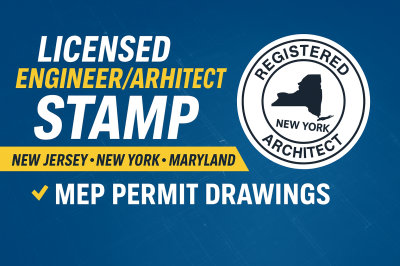 I will licensed engineer architect stamp for New Jersey New York Maryland PE Stamp, MEP