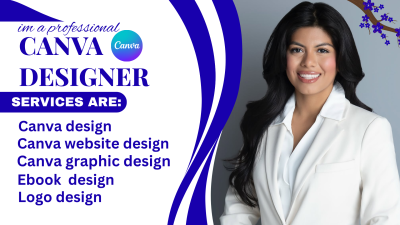 I will design professional Canva graphics, logo, flyers, Canva website, landing page