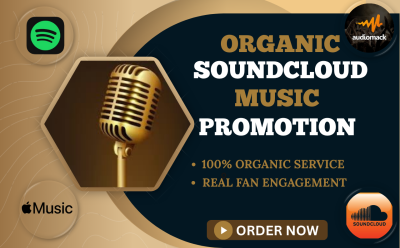 I will do organic SoundCloud Spotify music promotion to boost real active listeners