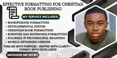 I Will Deliver Clean and Effective Formatting for Christian Book Publishing