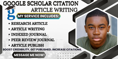 I will write and publish your research in a high ranking Google Scholar indexed journal