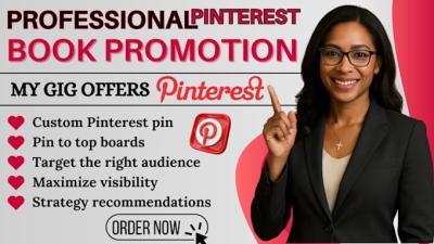 I will do a professional high visibility Pinterest book promotion to boost book sales