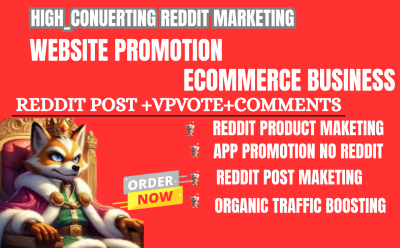 I will do Reddit post to boost eCommerce IPTV Business Crypto AI Website App Product