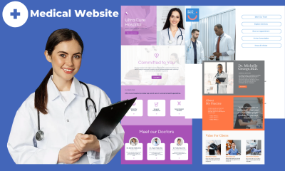 I will design a responsive hospital website with booking and SEO