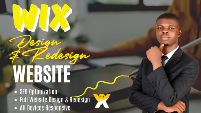 I will build Wix website design, Wix online store, and redesign Wix website