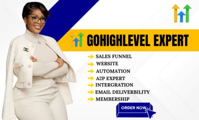 I Will Be Your GoHighLevel Expert, Website, Sales Funnel & GHL Automation Specialist