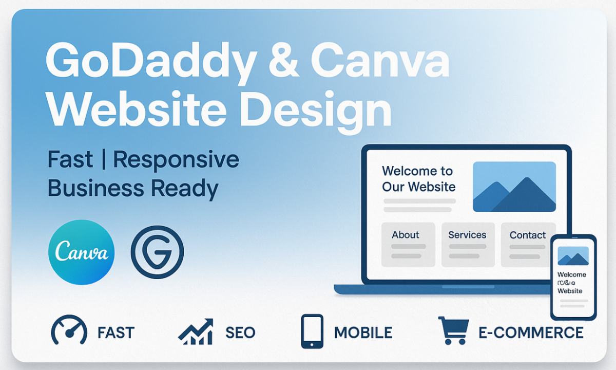 I Will Build a Fast Responsive GoDaddy or Canva Business Website