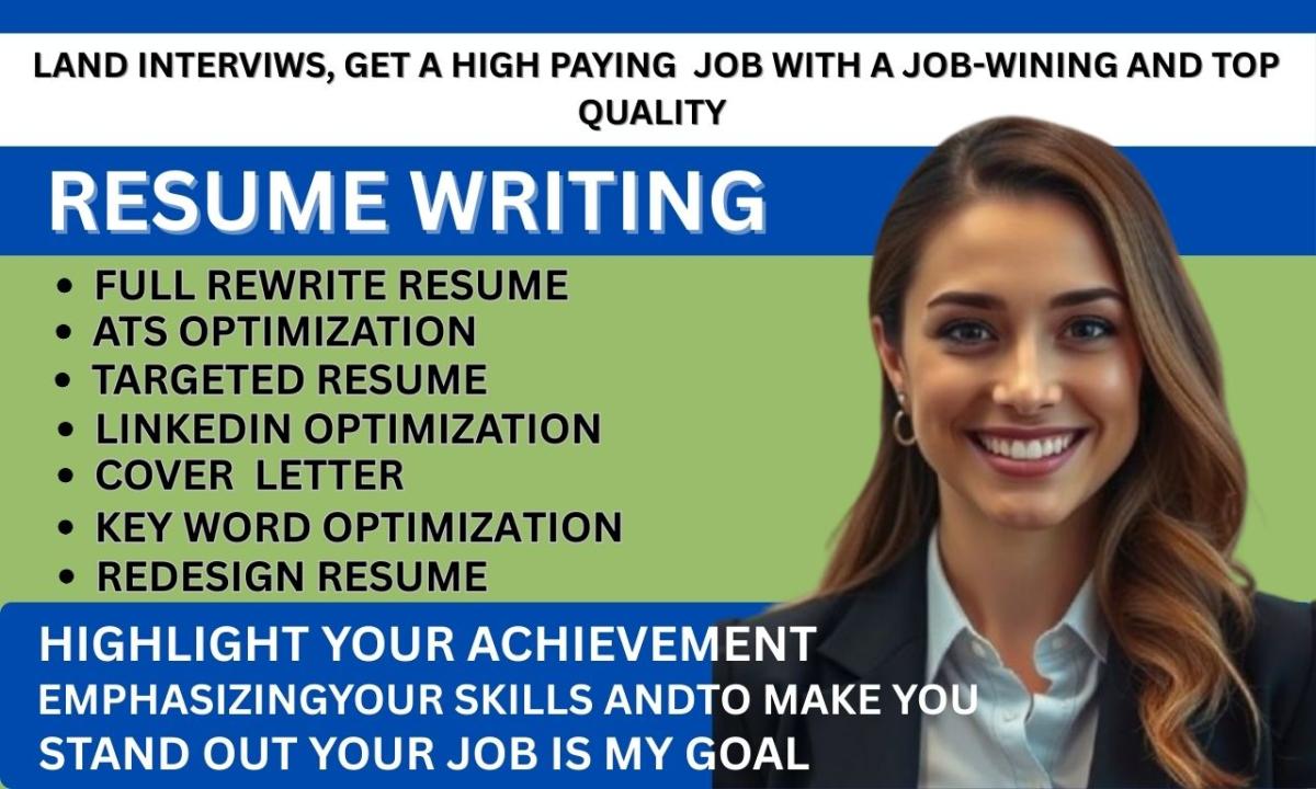 Write Professional Resume, CV, Cover Letter, LinkedIn Profile, Federal Resume