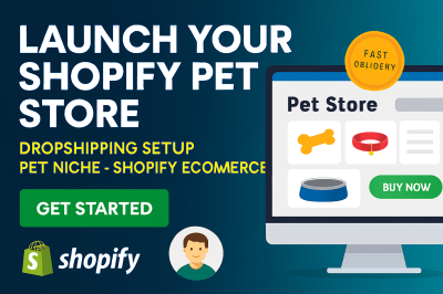 I will build Shopify pet store dropshipping setup Shopify ecommerce pet niche store