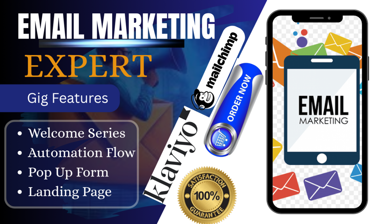 I will create high converting email marketing campaigns with Mailchimp or Klaviyo