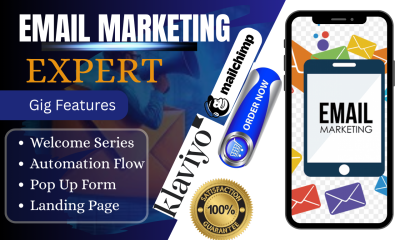 I will create high converting email marketing campaigns with Mailchimp or Klaviyo