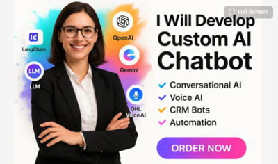 I will develop custom AI chatbot using LangChain, LLM Gemini, OpenAI, GHL Voice AI Bot