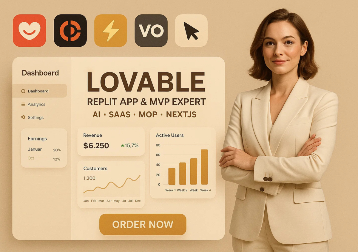 I will build, fix, replicate, lovable app, VO, cursor, bolt new app, SaaS MVP with React JS