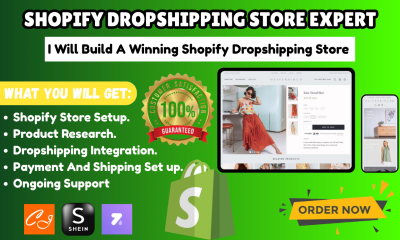 I will build a high converting Shopify dropshipping store via AutoDS, Spocket, Zendrop