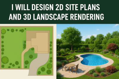 I Will Design 2D Site Plans and 3D Landscape Renderings for Farms and Parking Areas