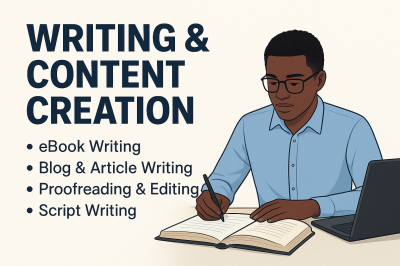 I Will Be Your Professional eBook Writer, Blog Writer, and Content Creator