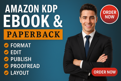 I Will Format, Edit, and Publish Your eBook and Paperback on Amazon KDP