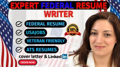 I will write executive resume writing federal resume cover letter and linkedin profile