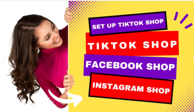 I will set up TikTok Shop, Instagram Shop, Facebook Shop, Shopify Dropshipping Store