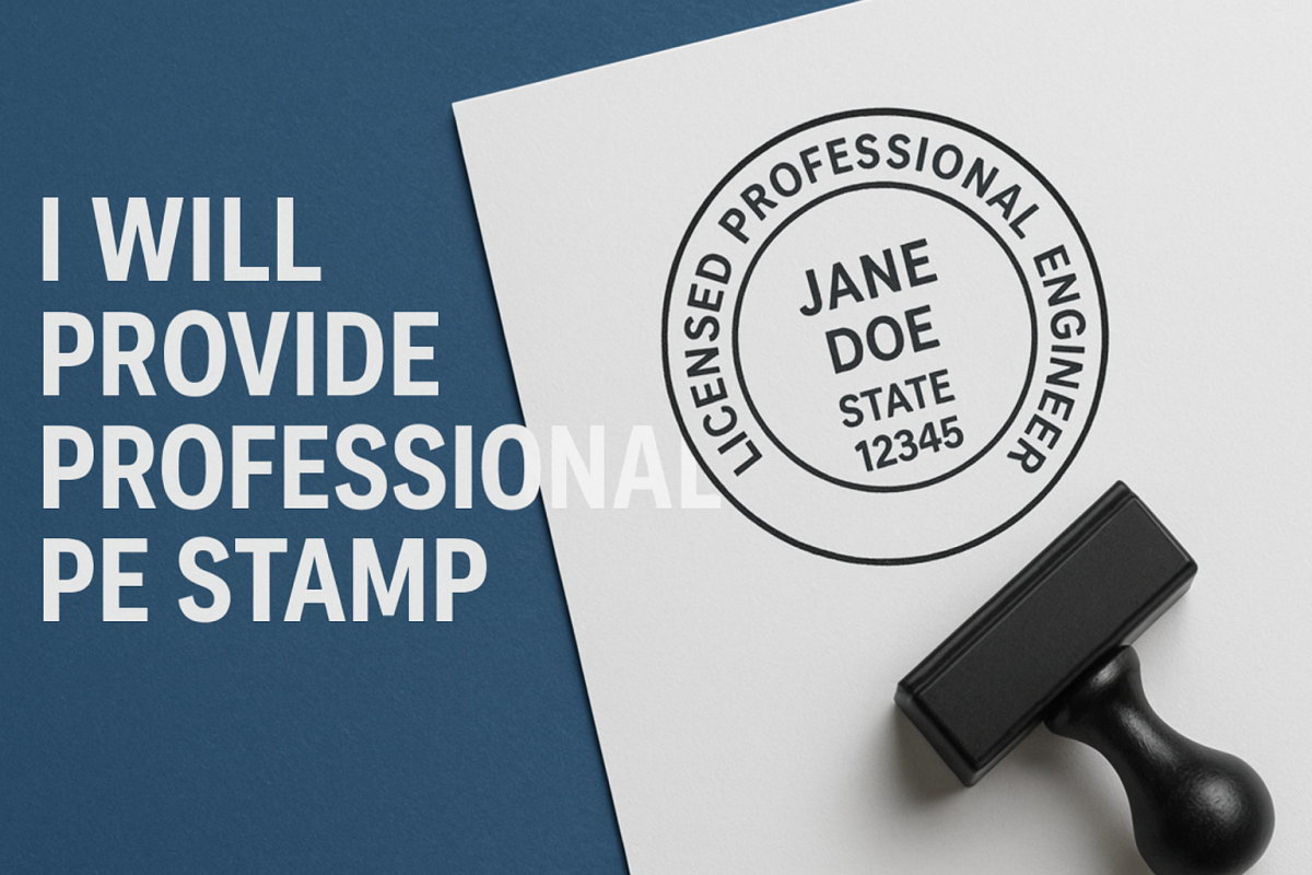 I will provide professional PE stamp for your engineering drawings