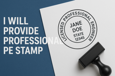 I will provide professional PE stamp for your engineering drawings
