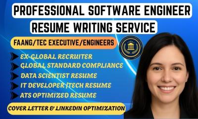 I Will Write Executive Resume, Tech Resume, Resume Writing, Cover Letter, and LinkedIn Optimization