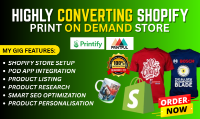 I will setup print on demand Shopify store with Printify, Printful, Spod & more