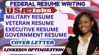 I will write federal resume for USAJOBS executive resume engineering resume