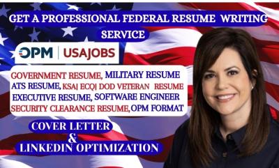 I will write a federal resume for USA jobs, executive and tech resume